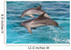 Two Bottlenose Dolphins Leaping Wall Decal