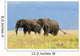 Two Adult African Elephants Wall Decal
