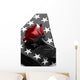 Lone Red Rose Sits Wall Decal