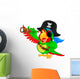 Cartoon Pirate Parrot Wall Decal