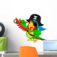 Cartoon Pirate Parrot Wall Decal
