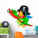 Cartoon Pirate Parrot Wall Decal