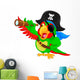 Cartoon Pirate Parrot Wall Decal
