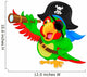Cartoon Pirate Parrot Wall Decal