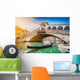 Gondola with Rialto Bridge Wall Decal