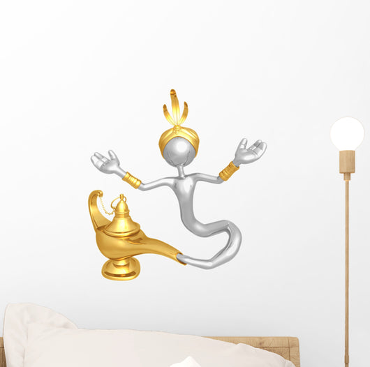 Djinn Escaping Magic Lamp Wall Decal