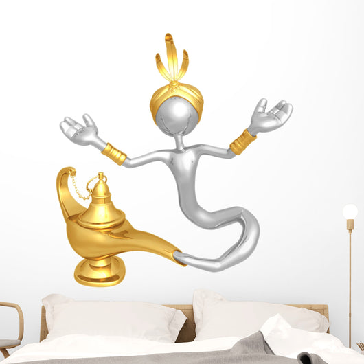 Djinn Escaping Magic Lamp Wall Decal