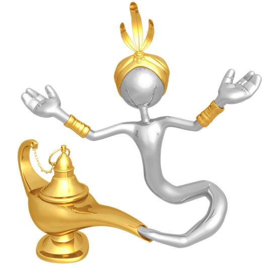 Djinn Escaping Magic Lamp Wall Decal