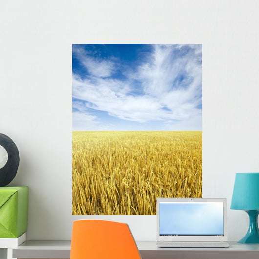 Golden Rice Field Wall Decal