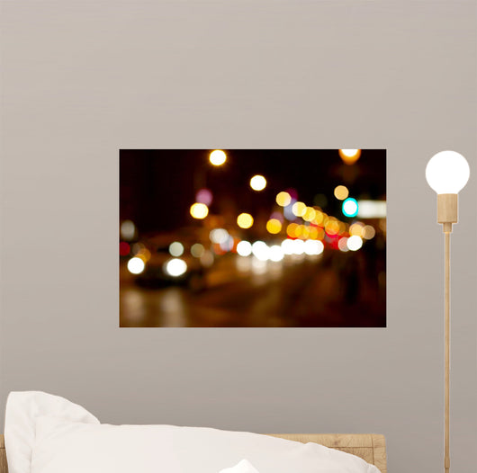 Out Focus Lights Street Wall Decal