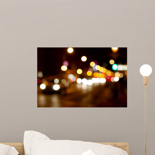 Out Focus Lights Street Wall Decal