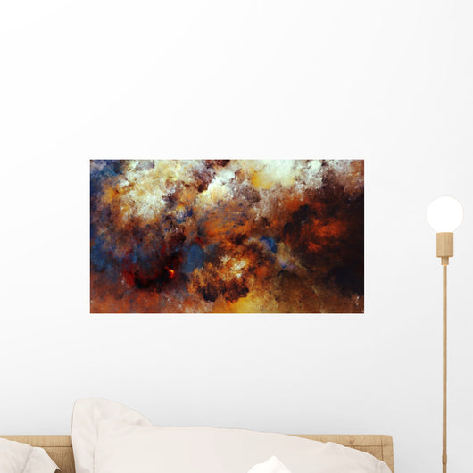 Digital Abstract Painting Colorful Wall Decal