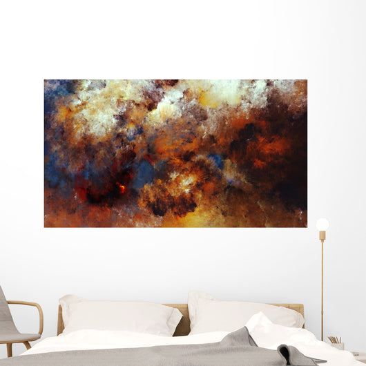 Digital Abstract Painting Colorful Wall Decal