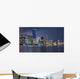Miami Skyline Night across Wall Decal