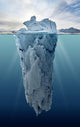 Iceberg with Underwater View Wall Decal