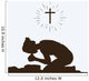 Silhouette Woman Kneeling Prayer Wall Decal Design 1