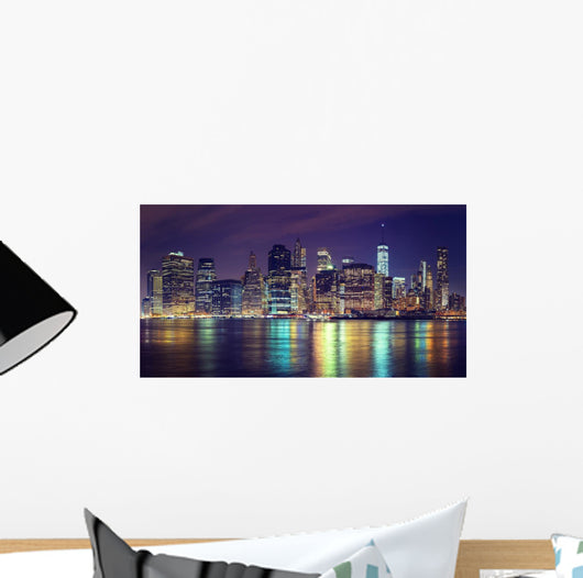 Vintage Toned Manhattan Skyline Wall Decal