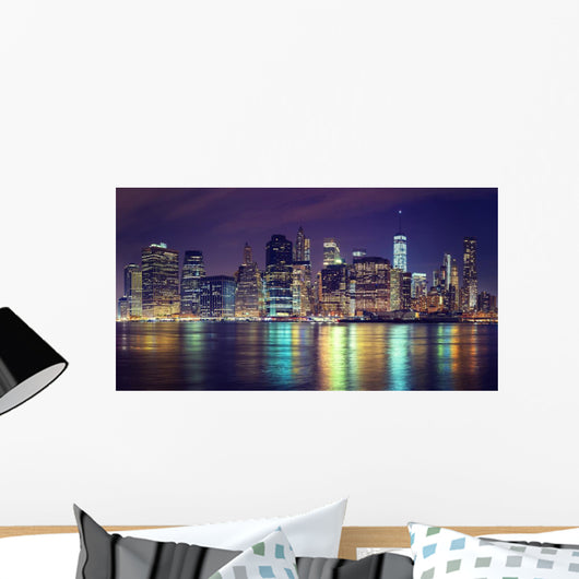 Vintage Toned Manhattan Skyline Wall Decal