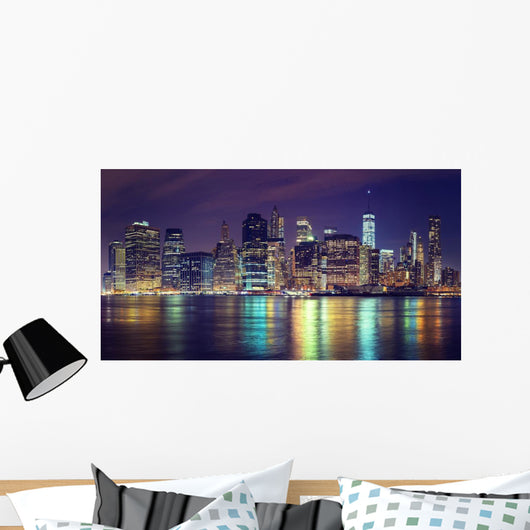 Vintage Toned Manhattan Skyline Wall Decal