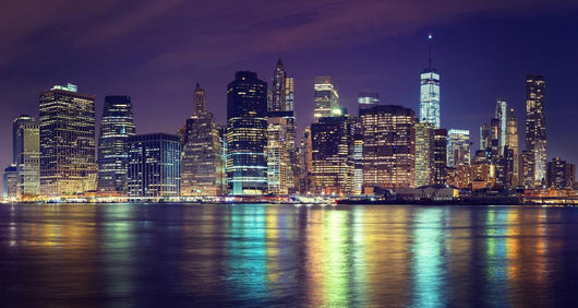 Vintage Toned Manhattan Skyline Wall Decal