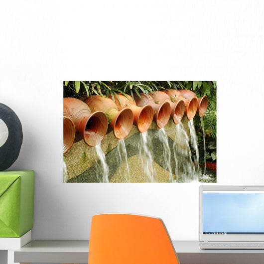 Water Pots Fountain Wall Decal