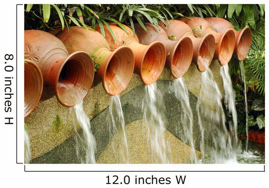 Water Pots Fountain Wall Decal