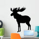 Moose Vector Silhouette White Wall Decal