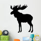Moose Vector Silhouette White Wall Decal