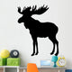 Moose Vector Silhouette White Wall Decal