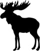 Moose Vector Silhouette White Wall Decal