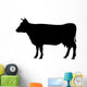 Black Cow Silhouette Wall Decal