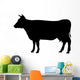 Black Cow Silhouette Wall Decal