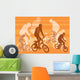Vector Image Few Cyclists Wall Decal