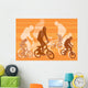 Vector Image Few Cyclists Wall Decal