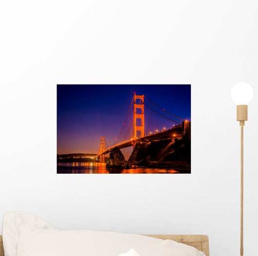 Golden Gate Bridge at Night San Francisco Wall Decal