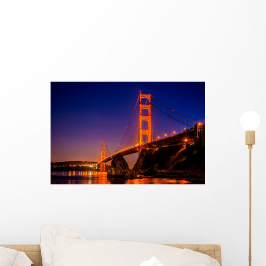 Golden Gate Bridge at Night San Francisco Wall Decal