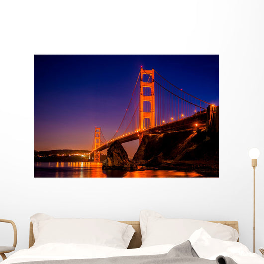 Golden Gate Bridge at Night San Francisco Wall Decal