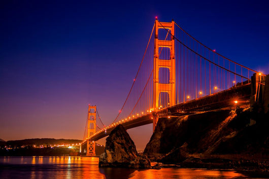 Golden Gate Bridge at Night San Francisco Wall Decal
