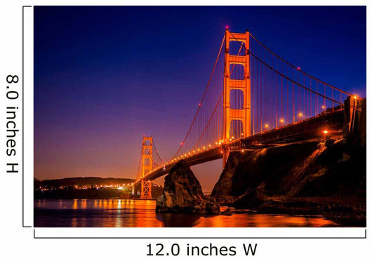 Golden Gate Bridge at Night San Francisco Wall Decal