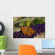 Purple Flowers Butterfly Wall Decal