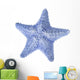 Light Blue Starfish White Wall Decal
