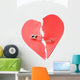 Red Paper Heart Joined Wall Decal