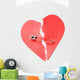Red Paper Heart Joined Wall Decal