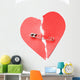 Red Paper Heart Joined Wall Decal