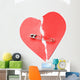 Red Paper Heart Joined Wall Decal