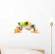 Frog Walking Closeup White Wall Decal