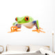 Frog Walking Closeup White Wall Decal
