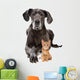 Great Dane and Orange Cat Wall Decal