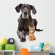 Great Dane and Orange Cat Wall Decal