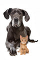Great Dane and Orange Cat Wall Decal